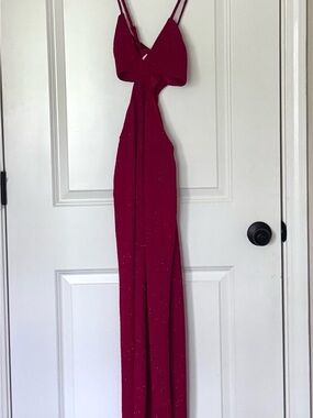 Sparkle Red Strappy Evening Dress